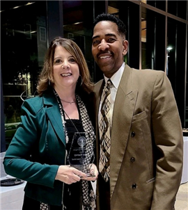 PM East HS School Counselor Renee Garvey eceives Outstanding Secondary School Partner Award
